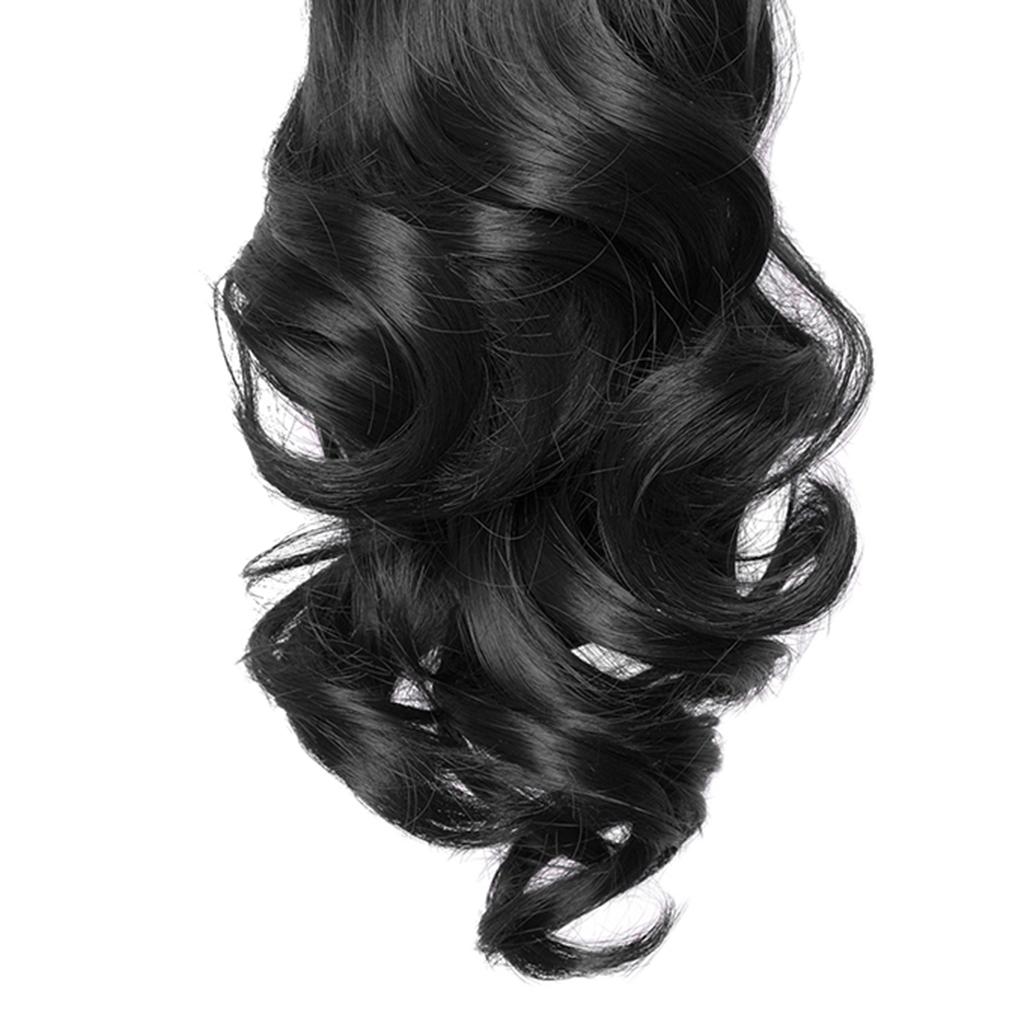 Women Clip-On Ponytail Hair Extension Curly Claw Hair Clip On A
