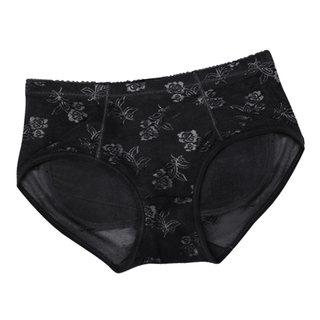 Womens Lace Butt Lifter Panty Bum Enhancer Bottom Underwear XL Black