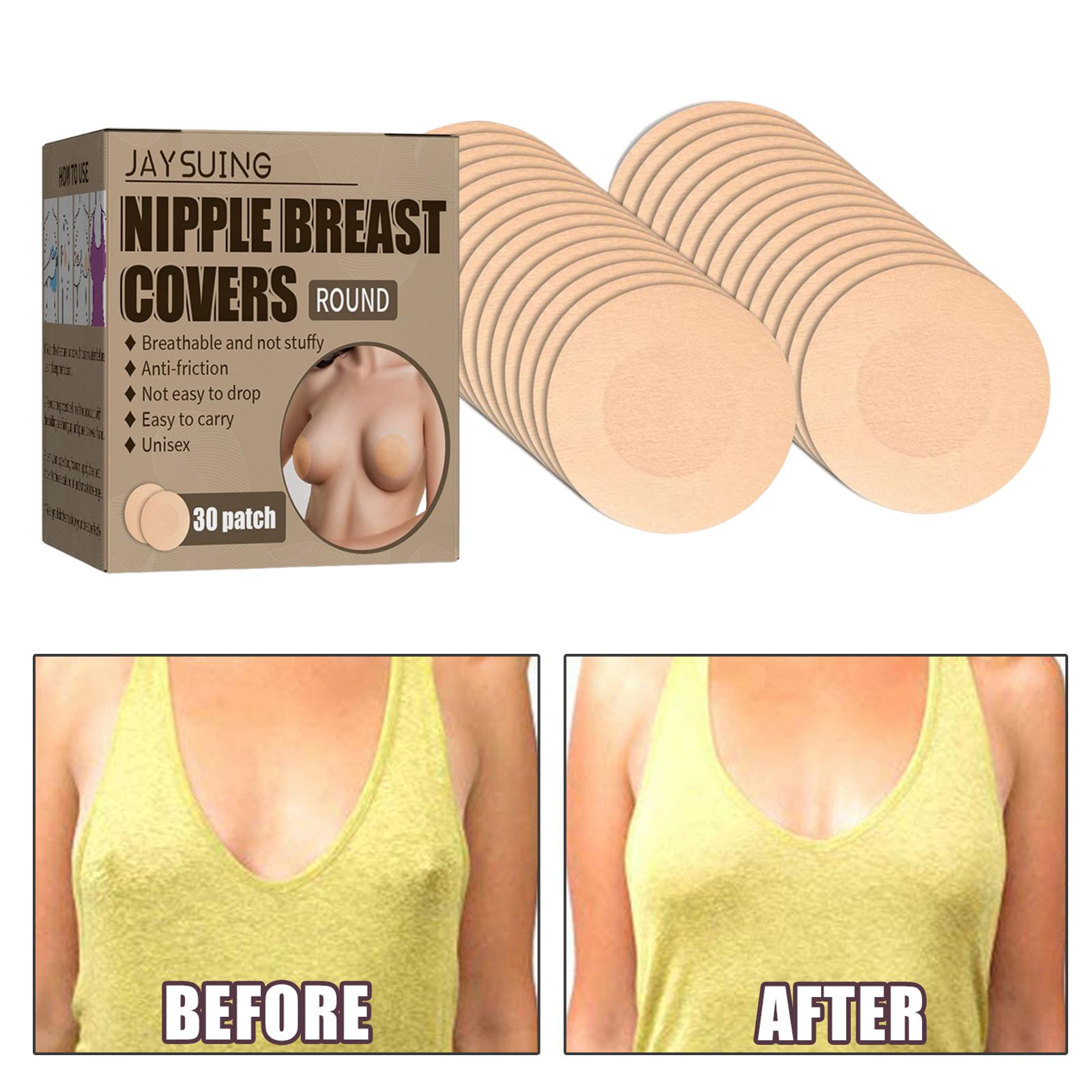 2x30x Breast Covers Adhesive Invisible for Bathing suits Shirts Women Men