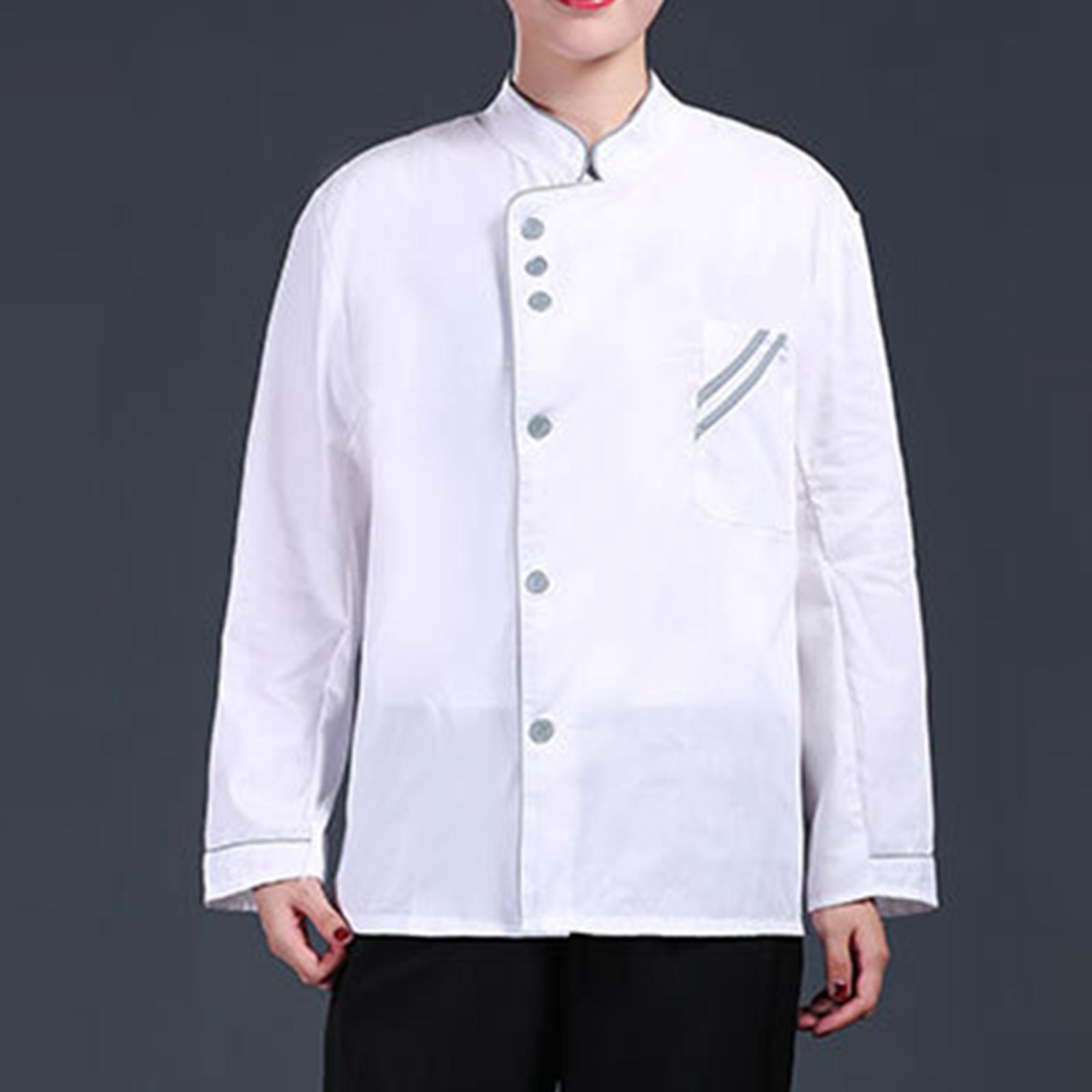 Men Women Chef Coat Jacket Cooker Breathable food Industry Bakery XL