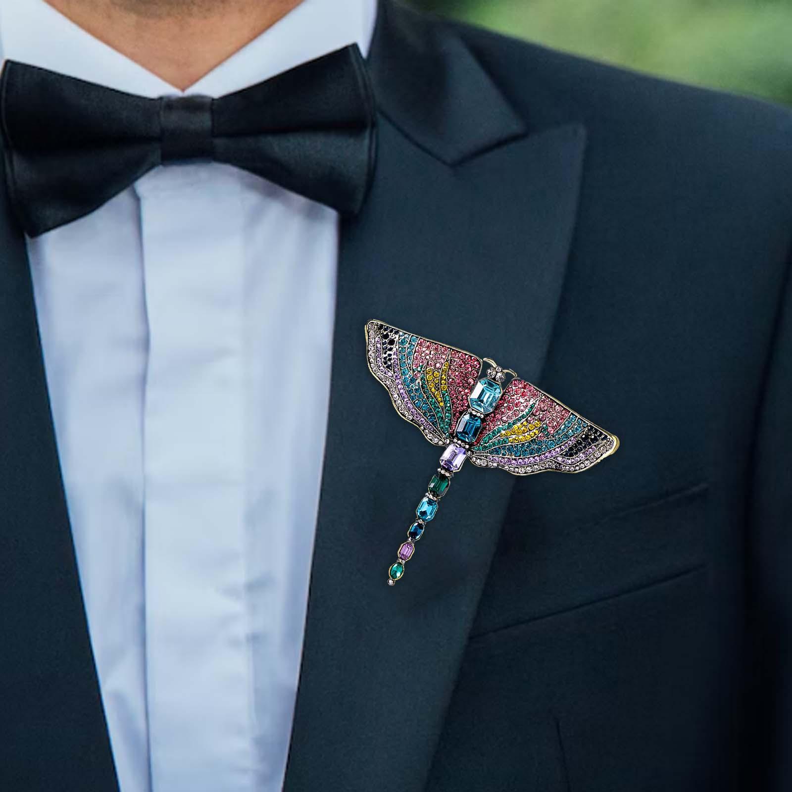 Alloy Dragonfly Brooch Animal Jewelry Pin Lapel for Jackets Clothes Bag