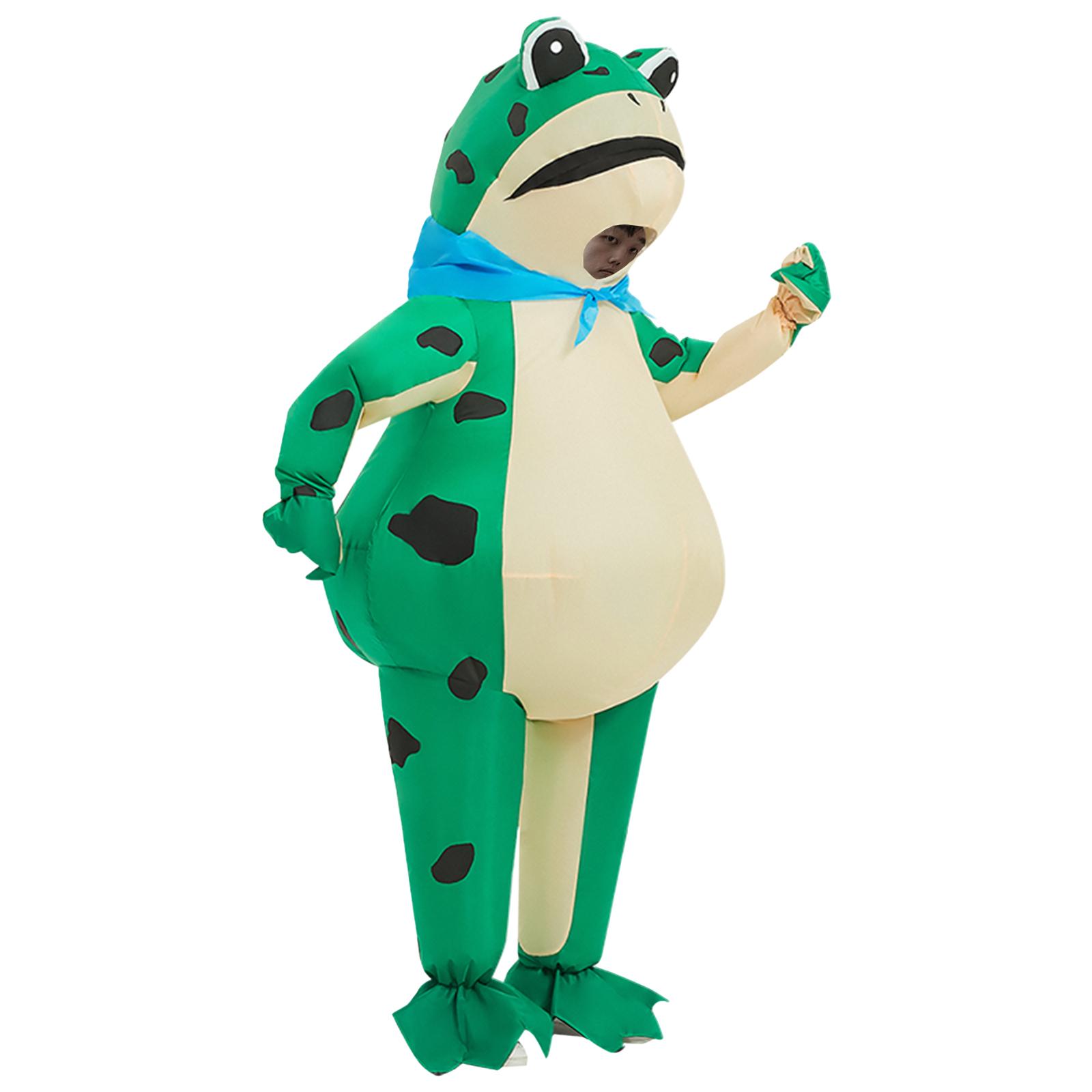Unisex Adult Animal Frog Inflatable Costume Dress up Halloween Cosplay Funny