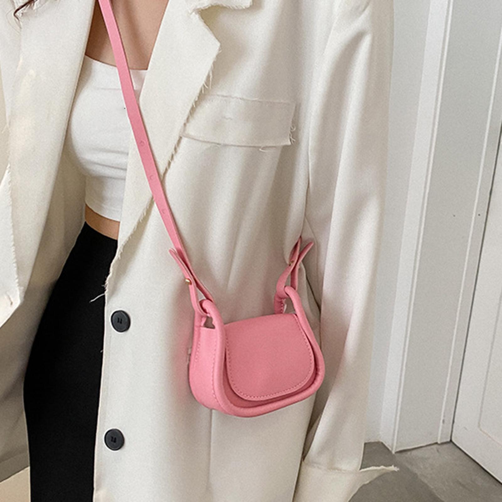 Leather Shoulder Purse Casual Fashion Lightweight Wallet Small Crossbody Bag Pink