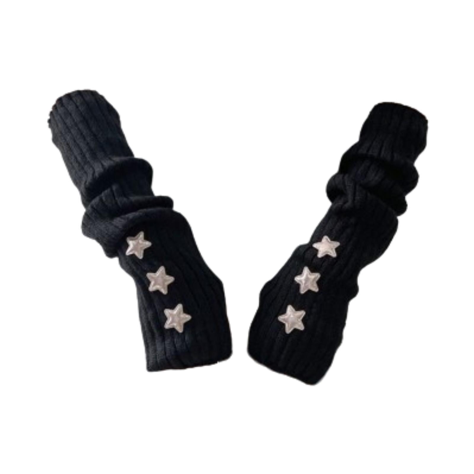 Arm Warmers Thumb Hole Black