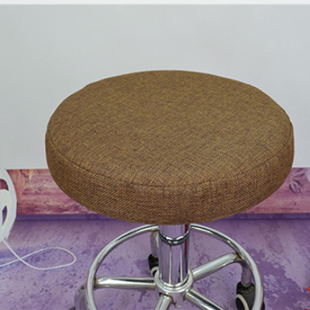 Bar Stool Cover - Round Seat Replacement Chair Cover - Kitchen Pub