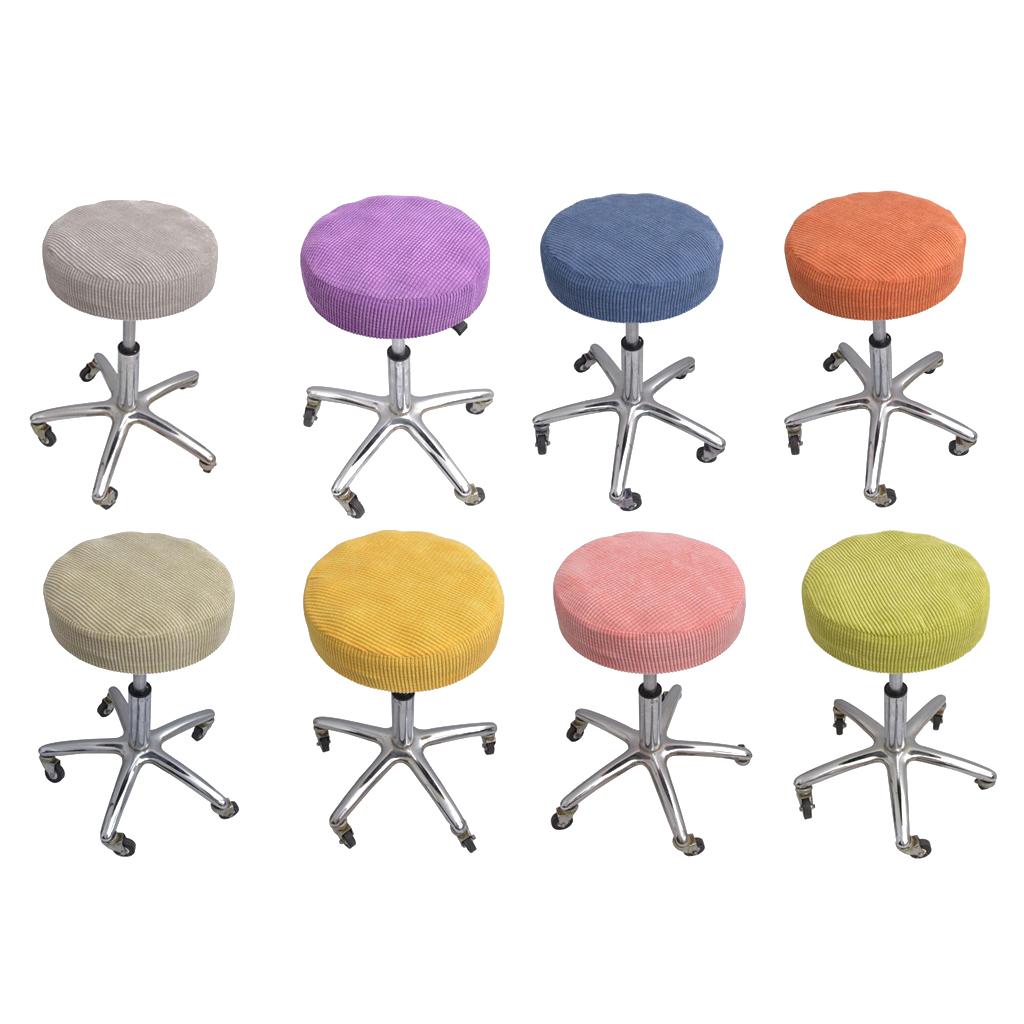 Bar Stool Covers Round Chair Seat Cushion Protector Gray 25x25x5cm