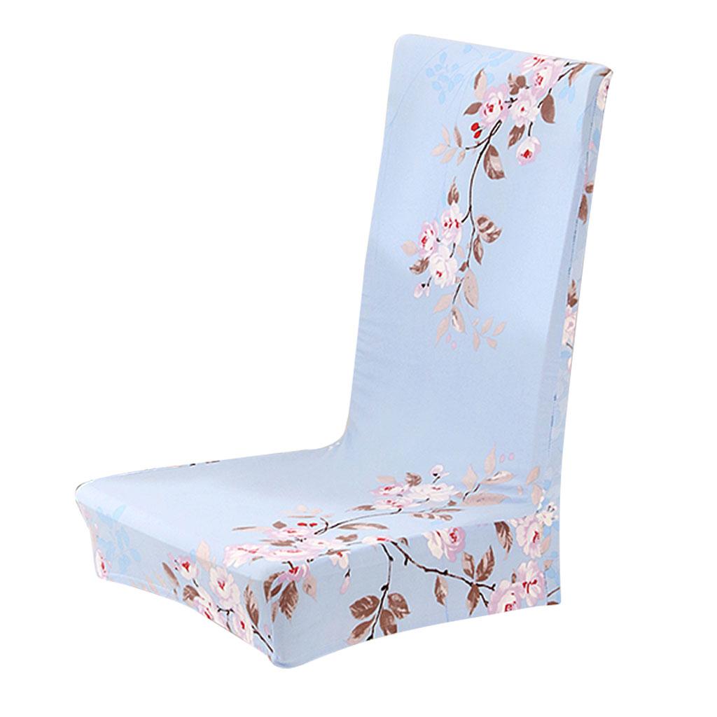 Floral Print Stretch Short Removable Dining Chair Cover Slipcovers 24