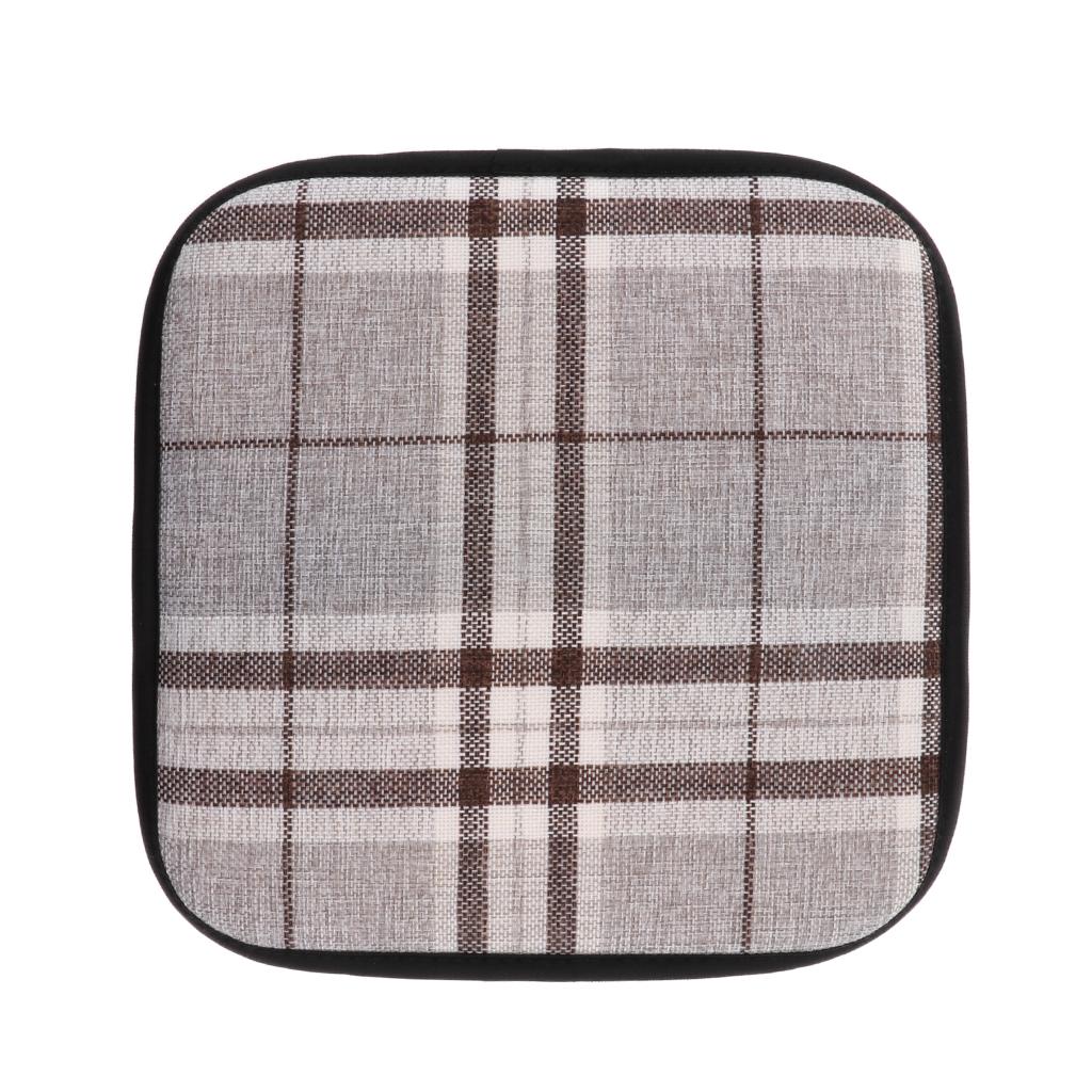 YEARLY Runde Sitzkissen – Atmungsaktiv, Baumwolle-Leinen, 40x40 Cm Braun – Für Stuhl, Hocker & Büro