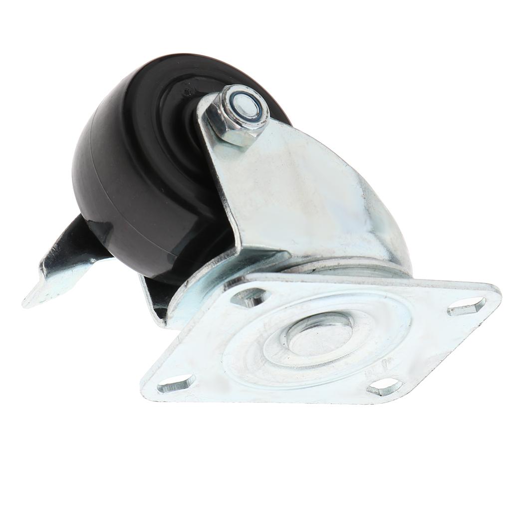 Swivel Plate Caster Wheels with Brake with Top Plate 2inch Side brake