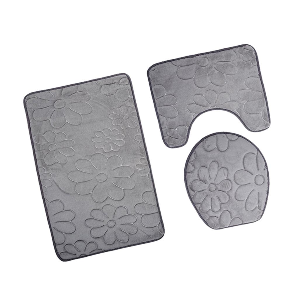 Machine Washable Bathroom Rugs Square Floor Mat Ushape Rug Toilet Lid Cover eBay