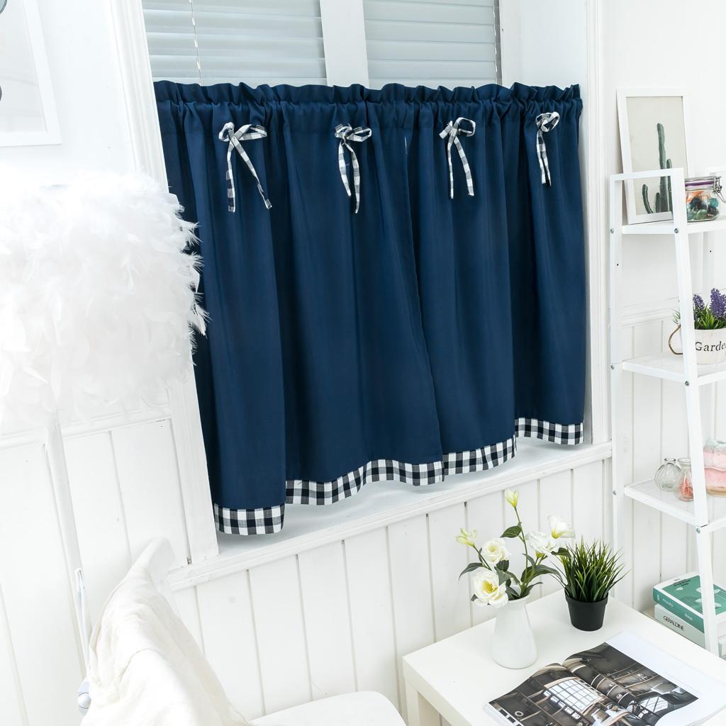 Polyester Cotton Short  Curtains  for Kitchen Bathroom  