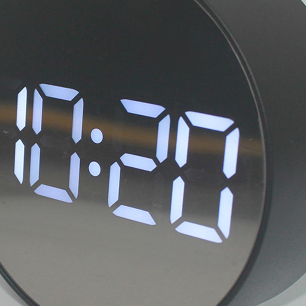 2x LED Large Screen Bedside Alarm Clock Digital Clock Black Framed