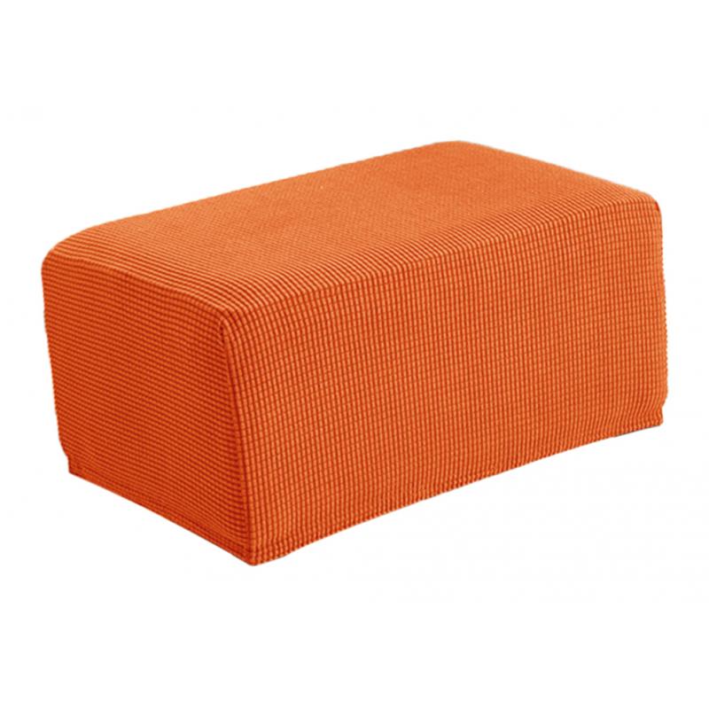 Ottoman Covers Foot Rest Sofa Slipcovers Furniture Protector Orange