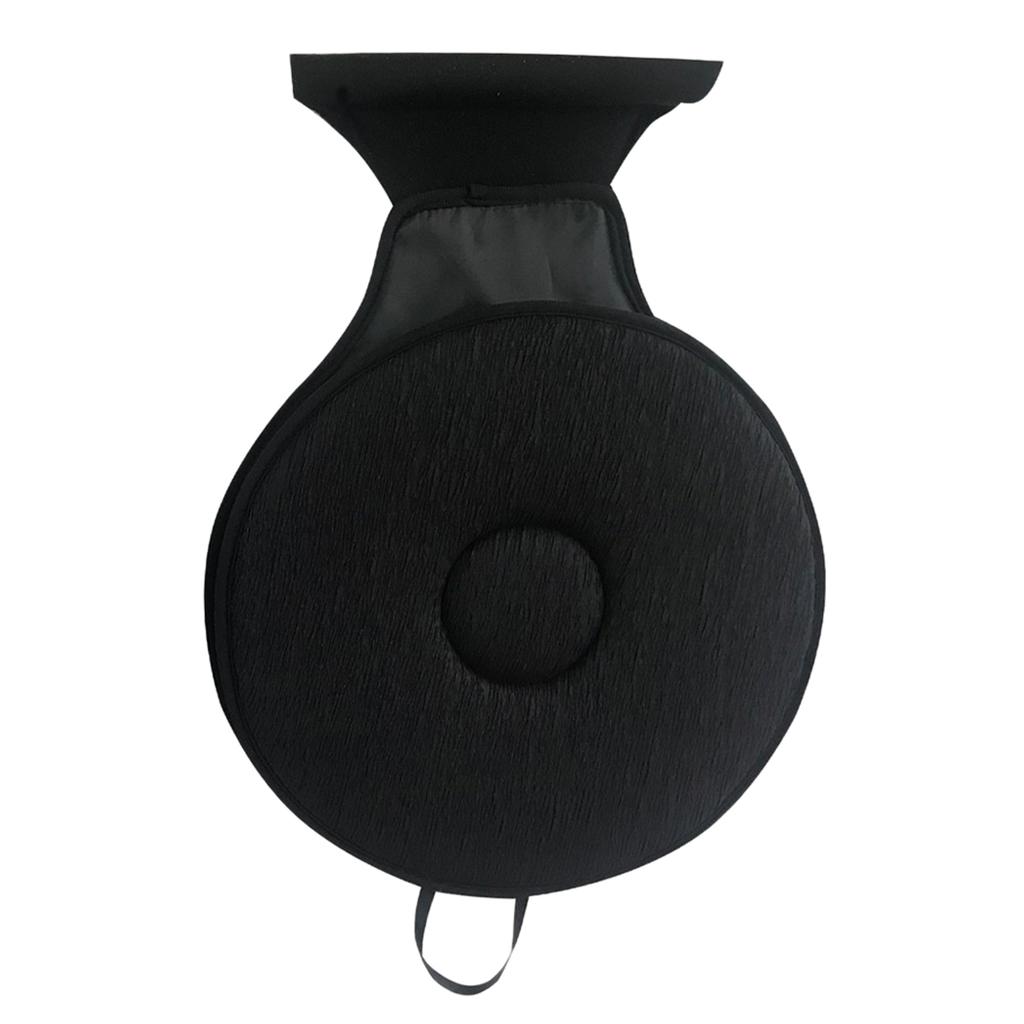 360 Degree Rotating Seat Cushion Car Seat Pad Wheelchair Seat Mat Black