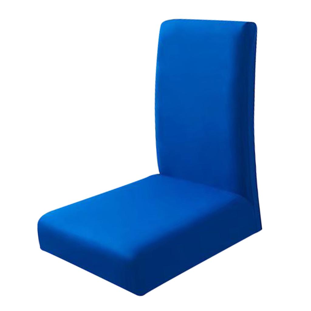  Elastic Chair Cover Removable Short Back Seat Protector Blue