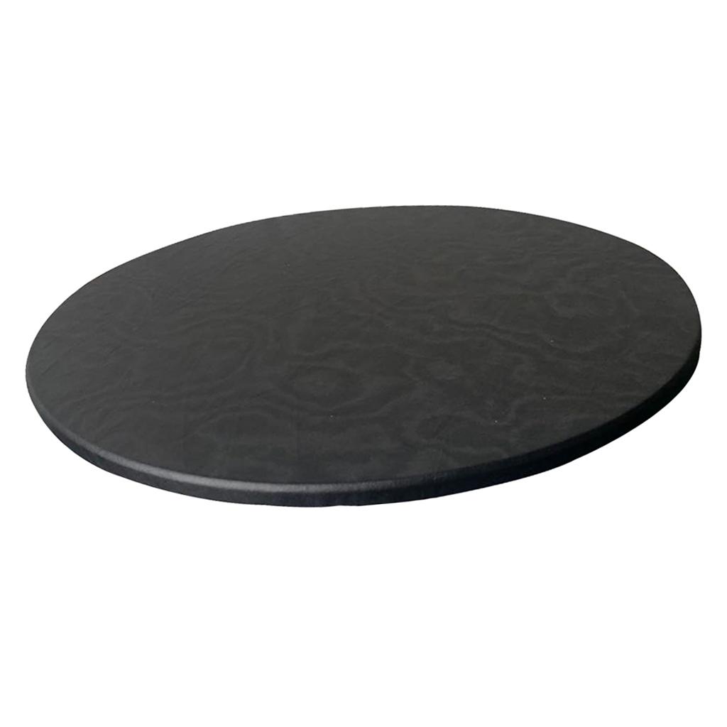 Waterproof Non-slip Round Fitted Tablecloth Table Cover Cloth 120cm Black