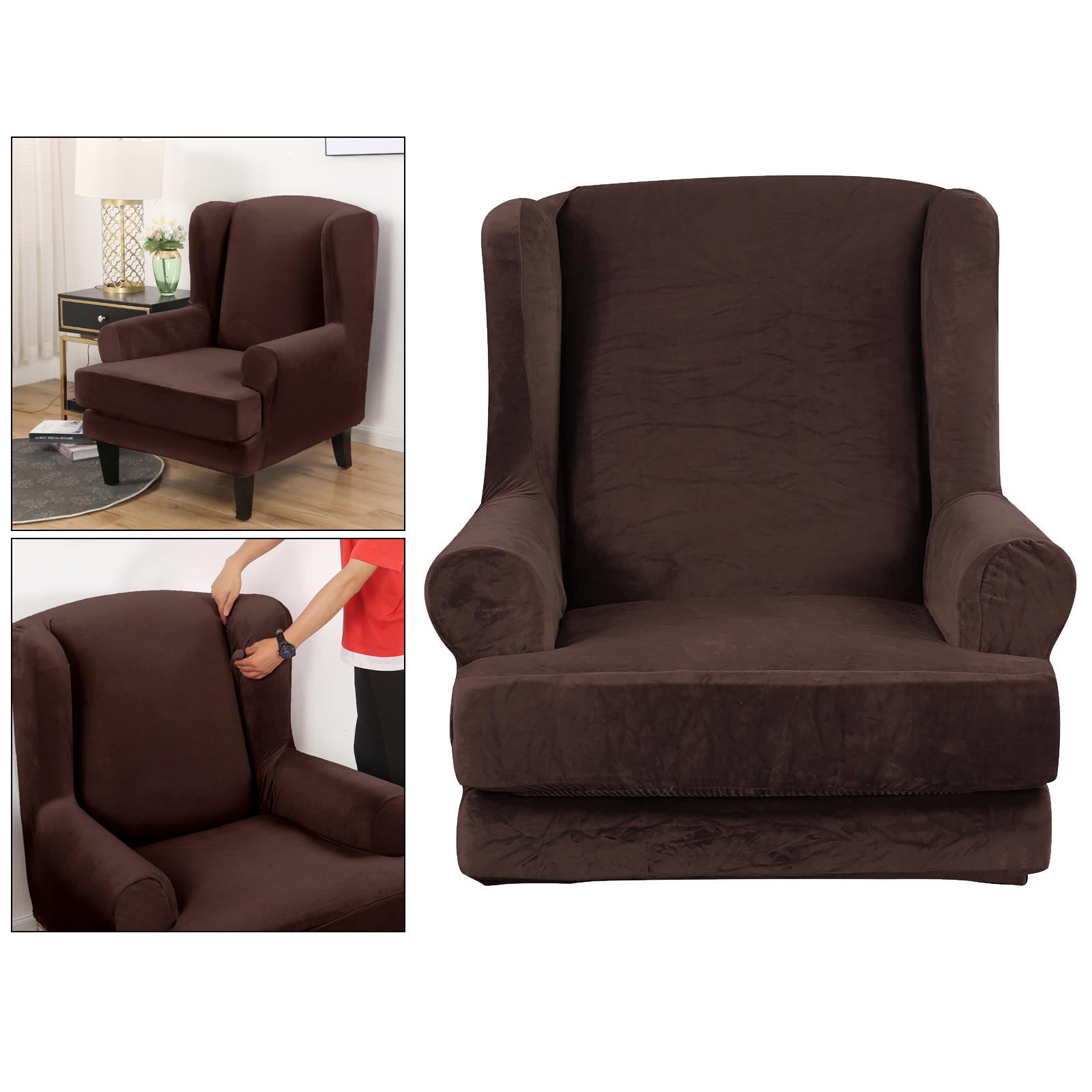 Luxury Sofa Chair Cover Washable Armchair Seat Slipcover Coffee
