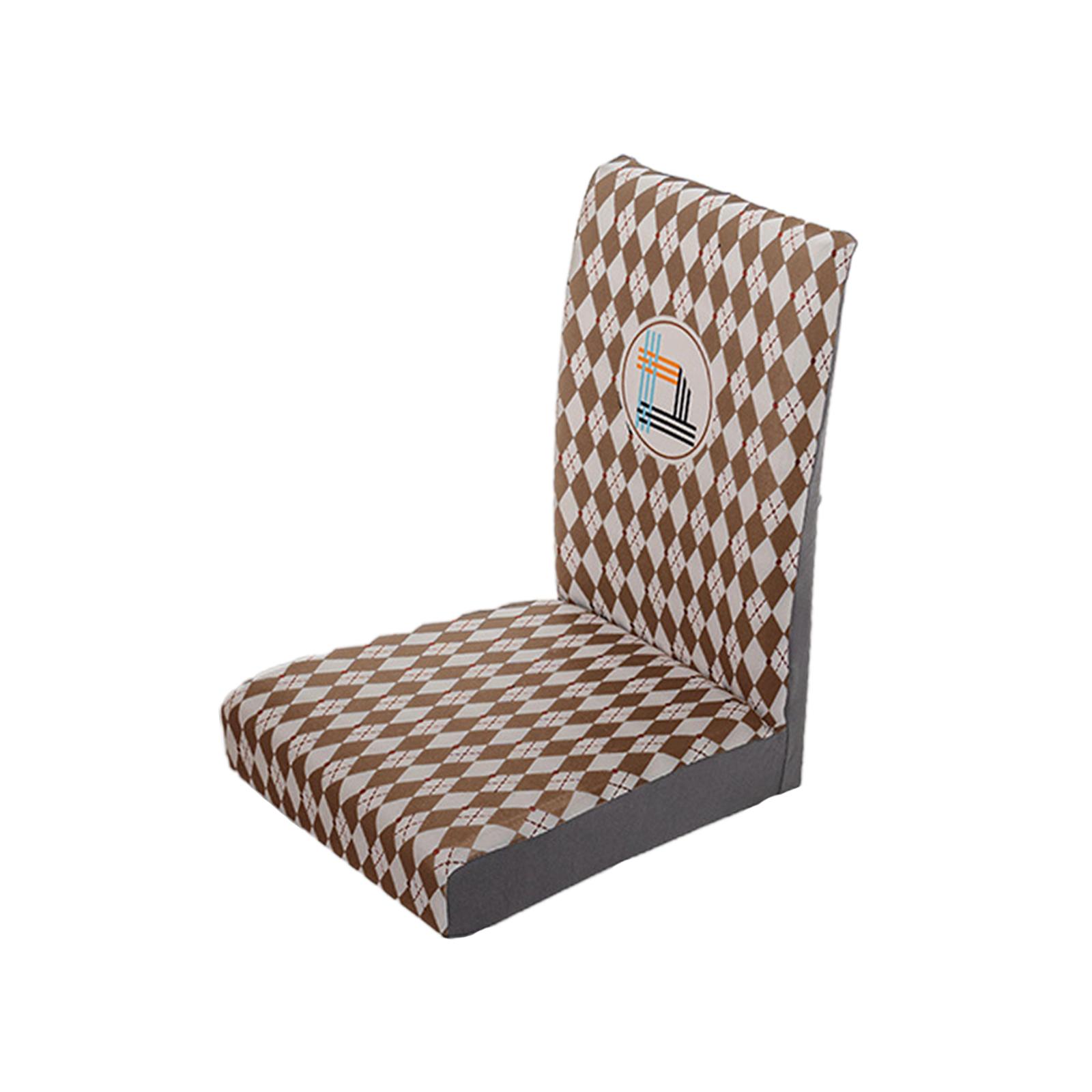 Dining Chair Slipcover Stretchable Soft Polyester for Kitchen Holiday Hotel Khaki