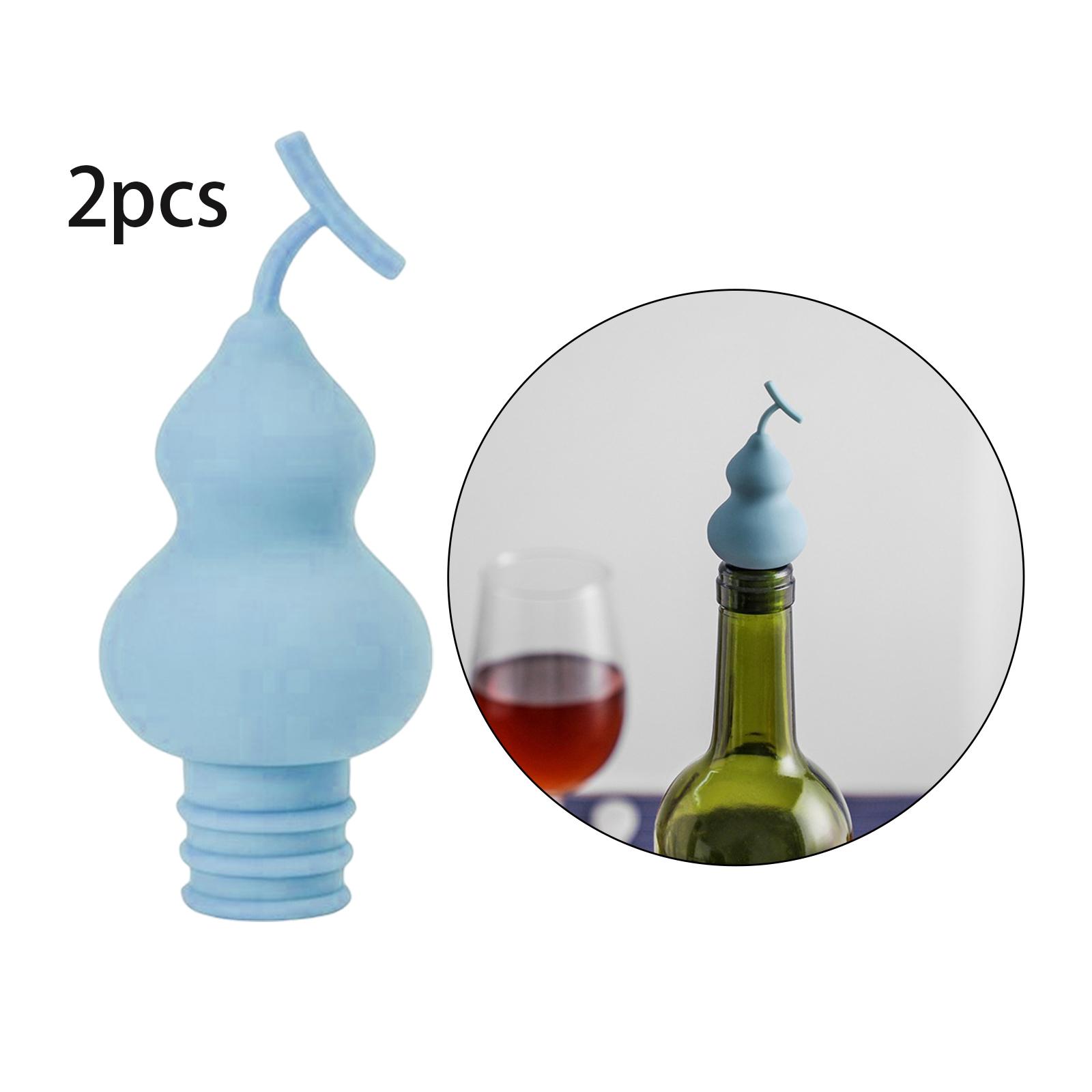 2x Silicone Beer Champagne Cap Cover Reusable Preservation Tools Blue