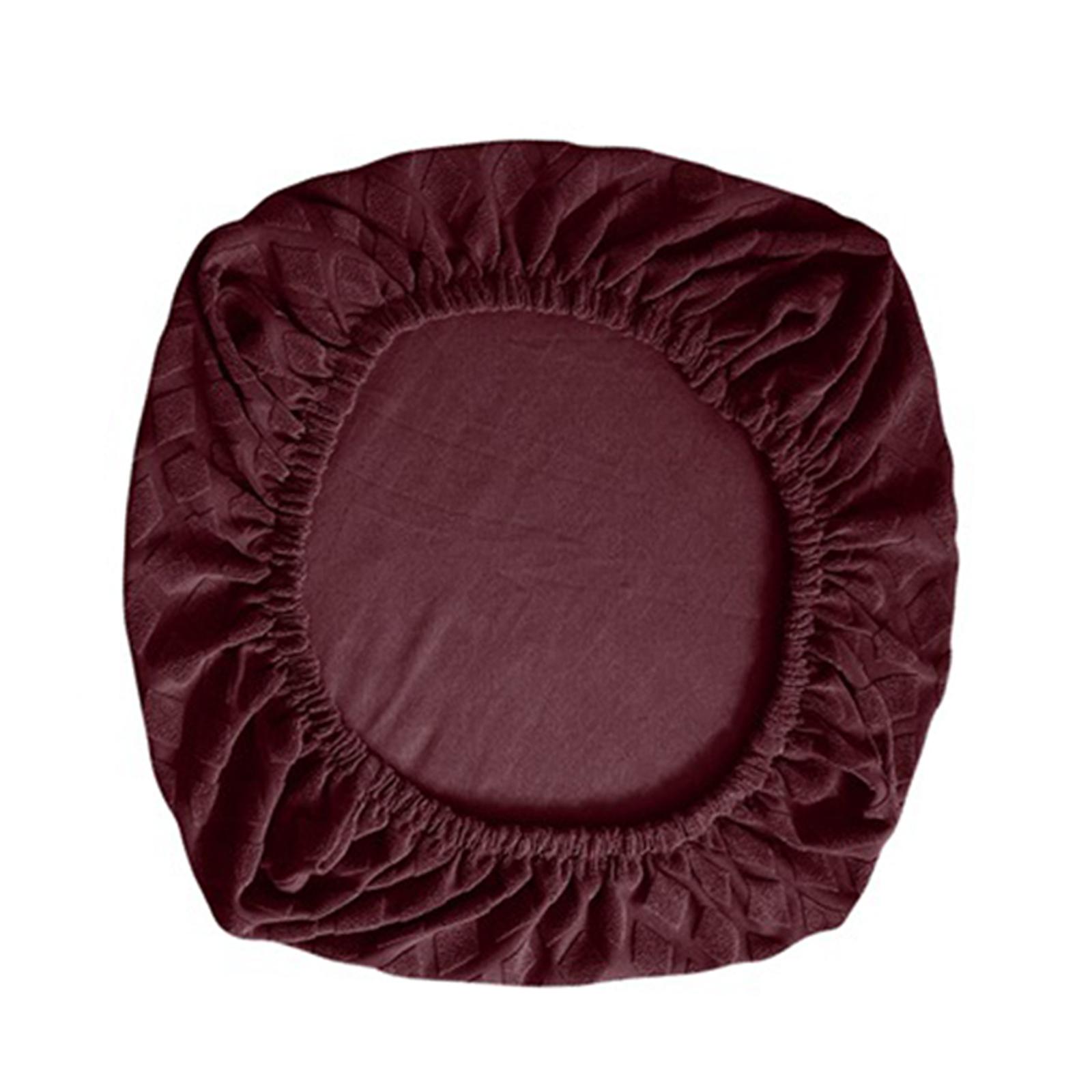 Chair Seat Cover Dining Room Chair Seat Slipcover Removable Washable Dark Red
