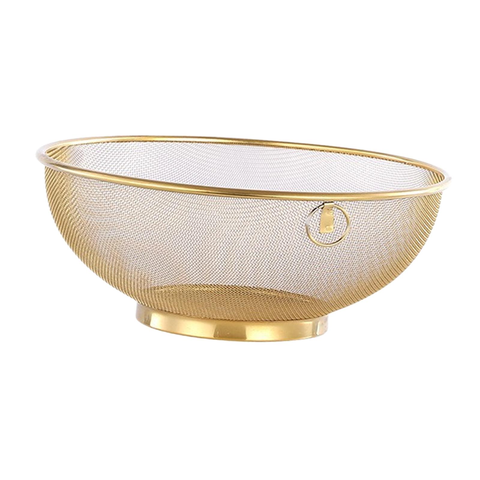 Rice Washing Colander Gold