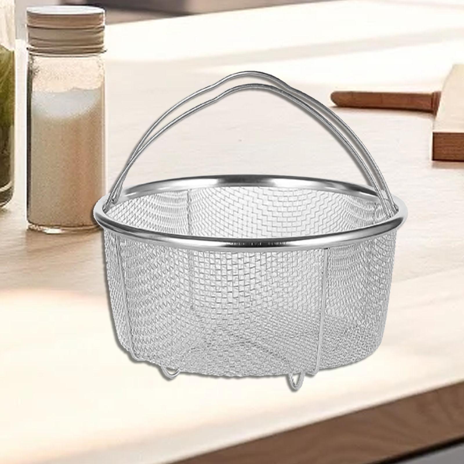 Fryer Strainer Basket Kitchen Gadgets Washing Noodle Stainless Steel Drainer 20cm Dia