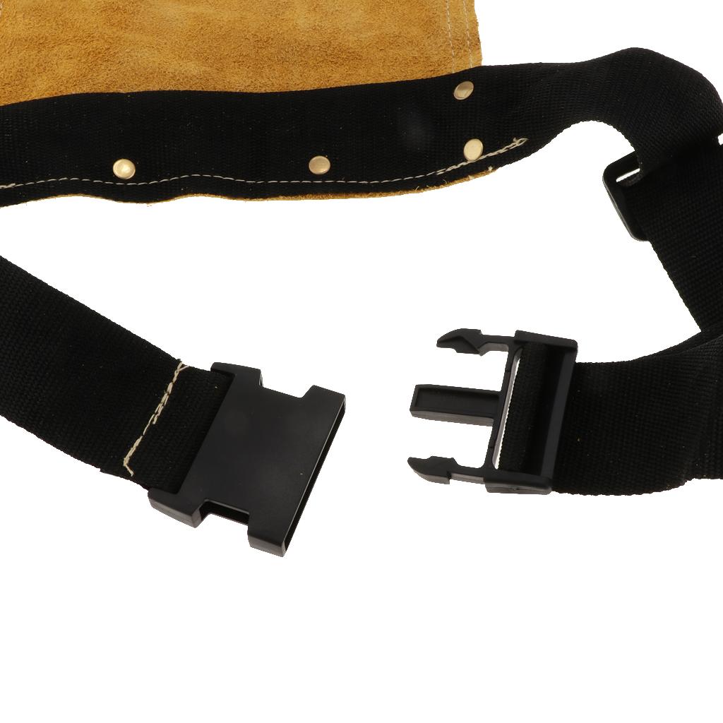 Artificial Leather Tool Belt-Suede Leather Working Tool Pouch Welder Pockets