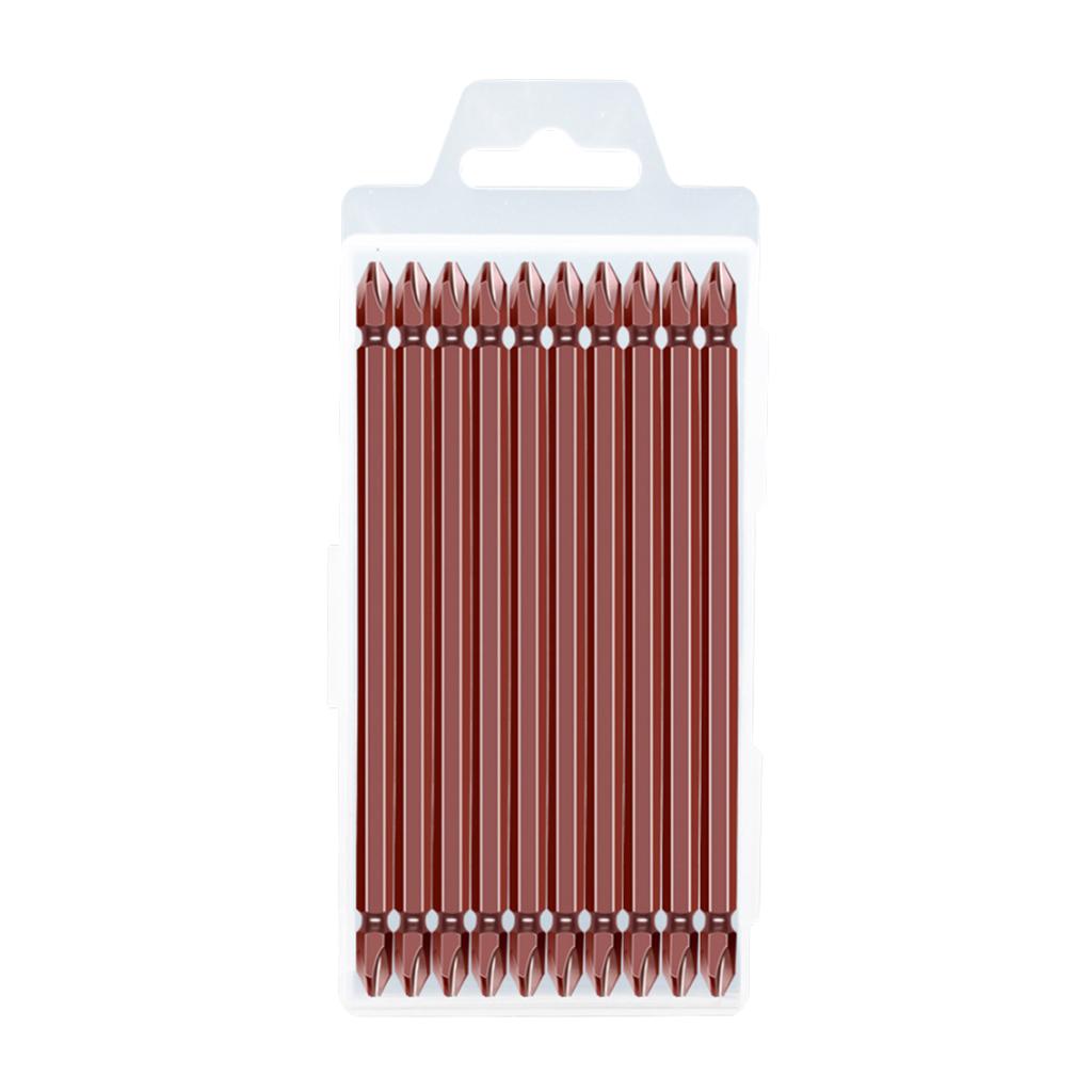 10pcs Double Screwdriver w/ Magnet Ring Hex Shank Electric Screwdriver Bit I