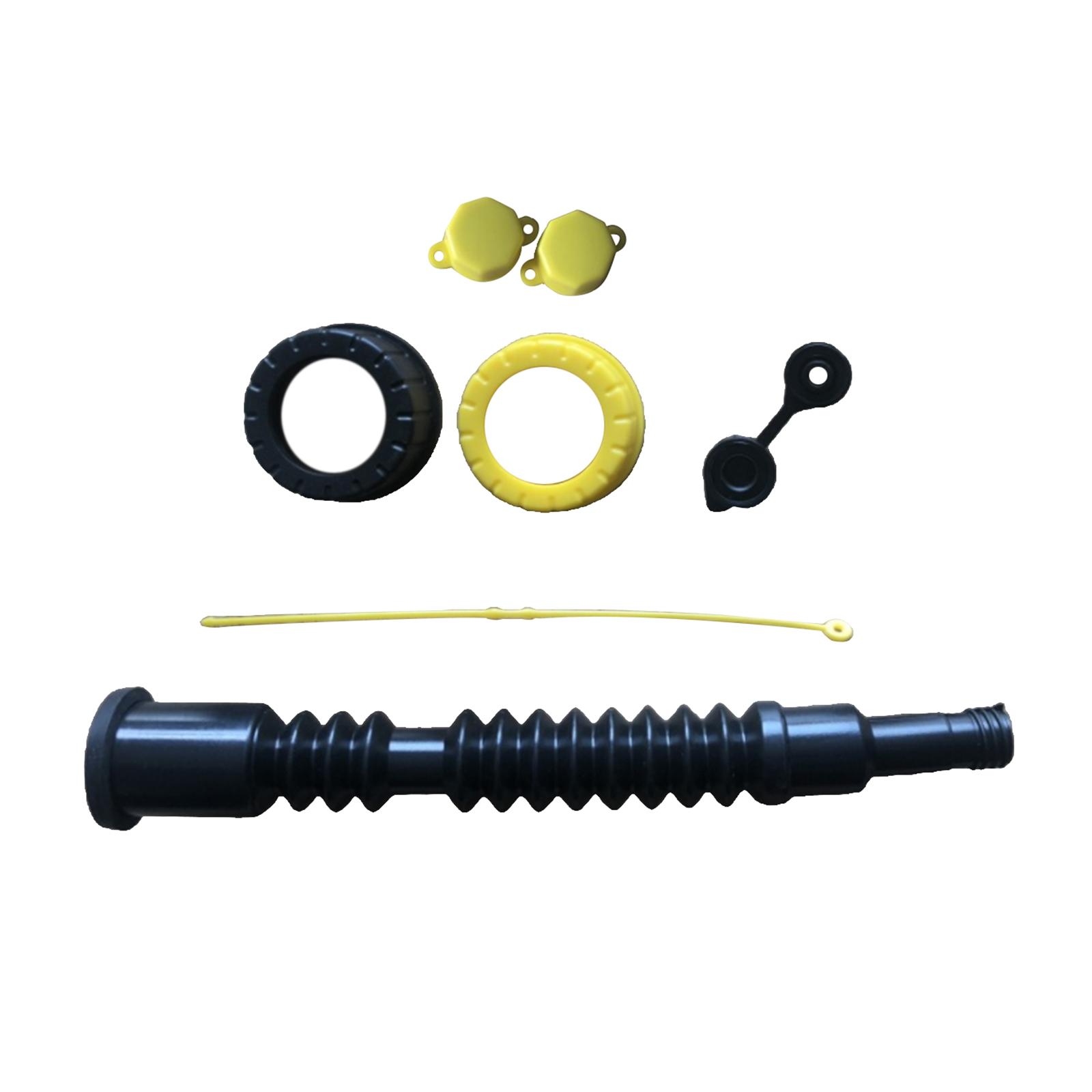 Gas Can Replacement Spout Kit Flexible Pour Nozzle with Gasket Stripe Cover