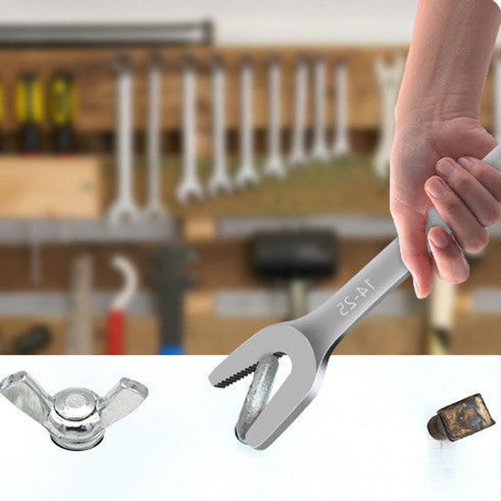 Y Shaped Wrench Spanner Universal Self-tightening Wrench White 