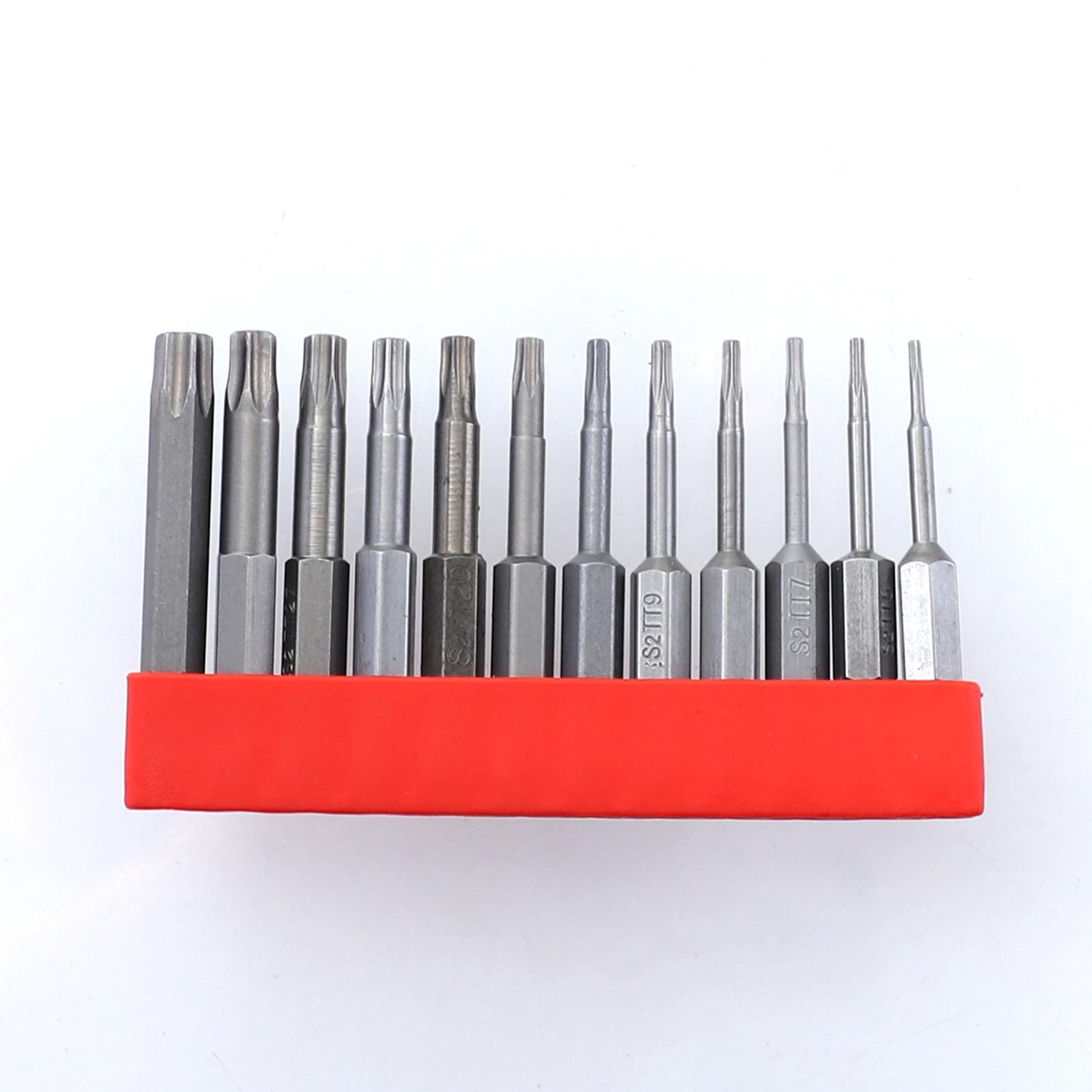 12 Pieces Hollow Rings Wrench Bit Set S2 Alloy Steel Metric for Metalworking 50mm