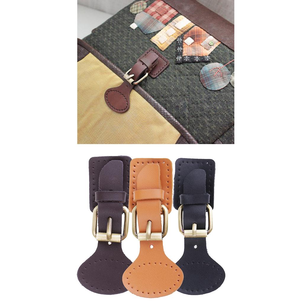 Künstlich Lederschnalle Tasche Verschluss Schnalle Magnetverschluss knöpfe Nähen - Picture 22 of 23