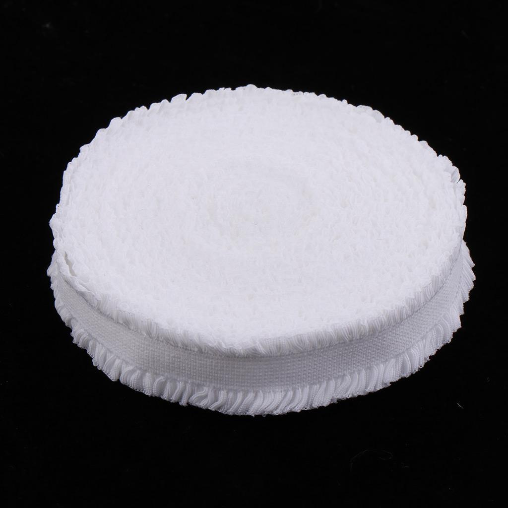 10 Yards 13mm Ruffled Lace Trim Elastic Ribbon DIY Sewing Craft White
