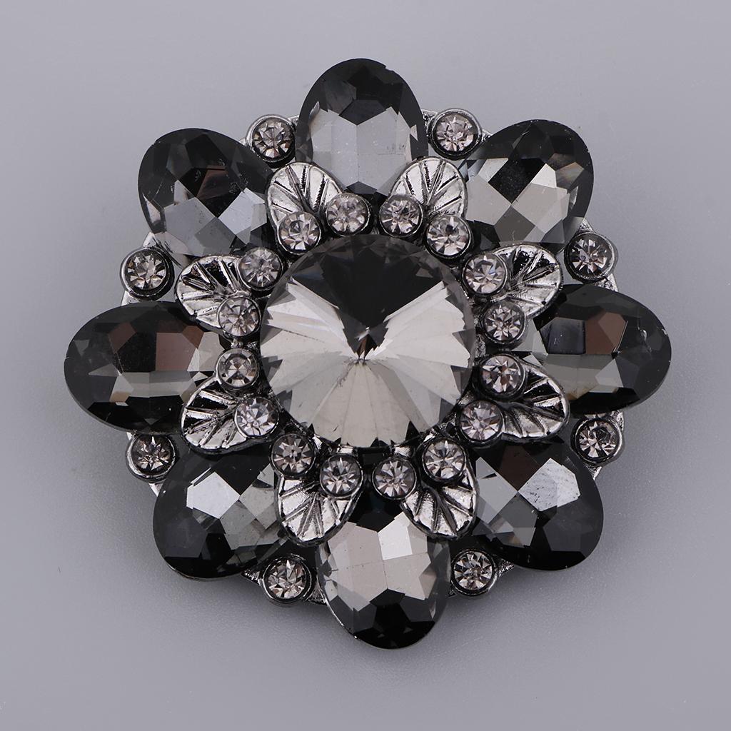 Rhinestone Shank Buttons Black