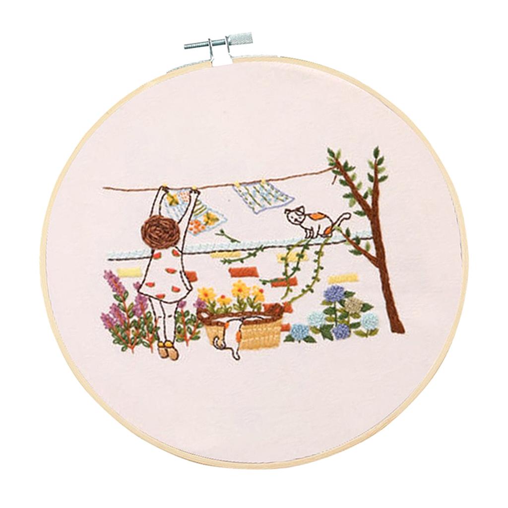 Cross Stitch Embroidery Starter Kit with Pattern DIY Needlework Crafts ED013