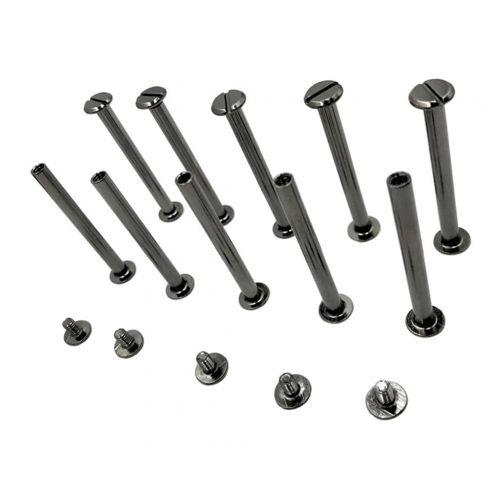 10pcs Nickel Plated Screws Rivets DIY Scrapbook Album Binding Black 10x40mm