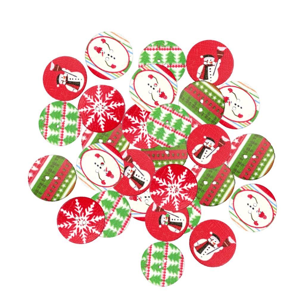 Christmas Wood Buttons