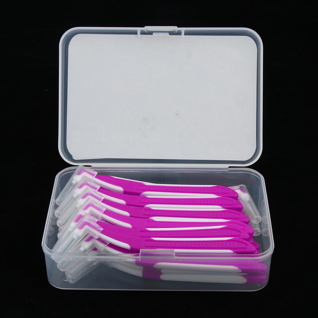 30 Pieces Interdental Brush Toothpick Floss Teeth Cleaner Oral Care Rose Red