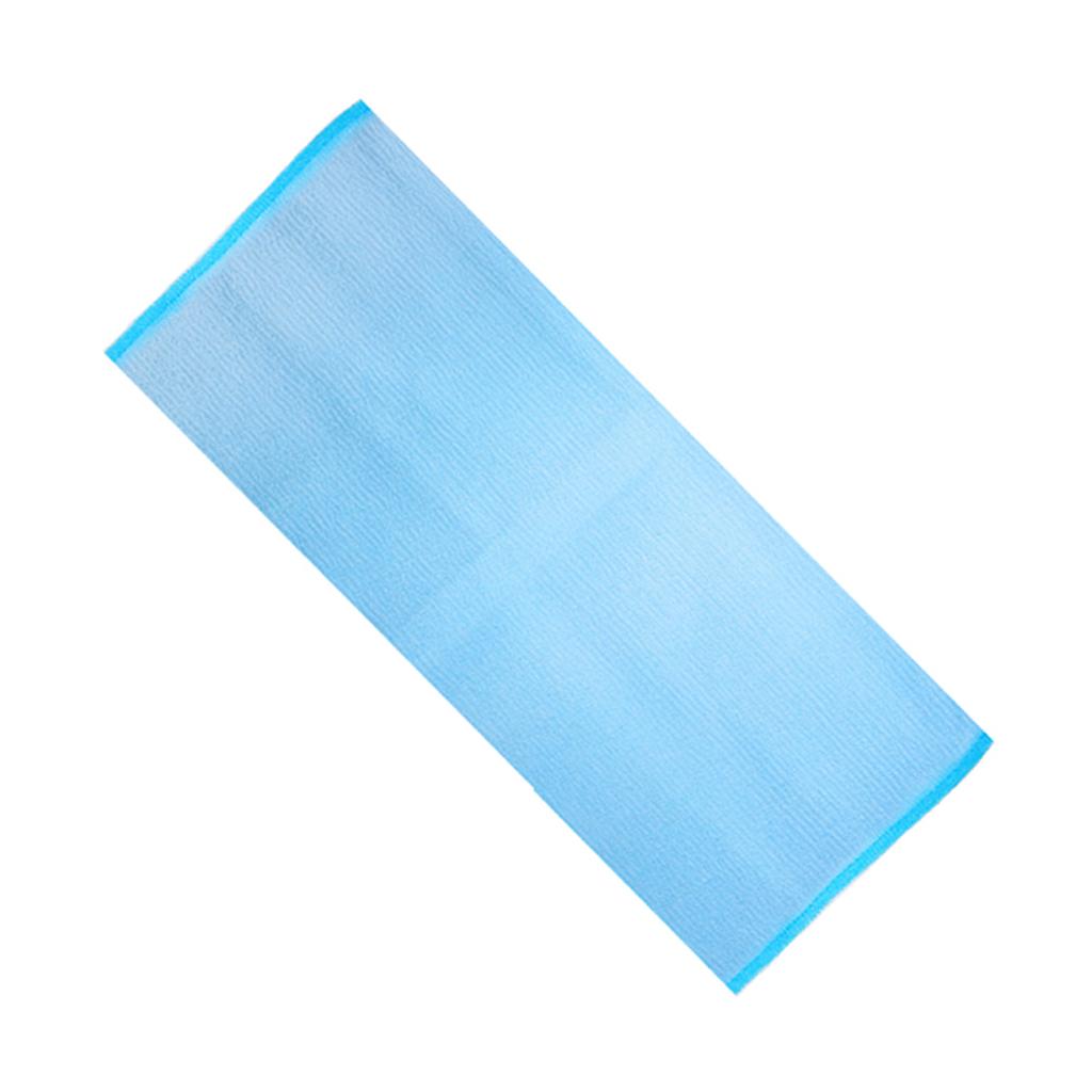 Long Nylon Exfoliating Scrub Wash Cloth Body Shower Bath Towel  Blue