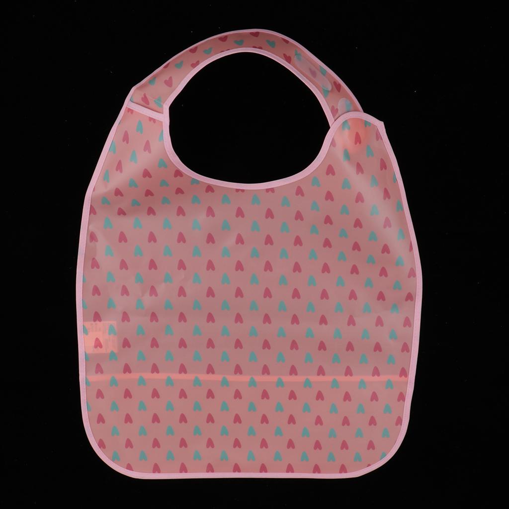 Adult Mealtime Clothes Protector Bib Dining Aid Waterproof Washable Love