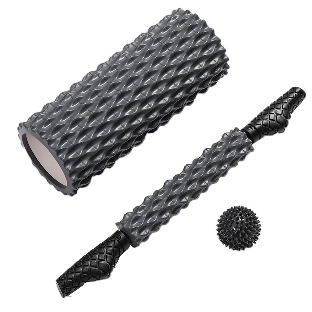 Foam Shaft Muscle Relaxation Mace Stick Fitness Thin Calf Massager Black