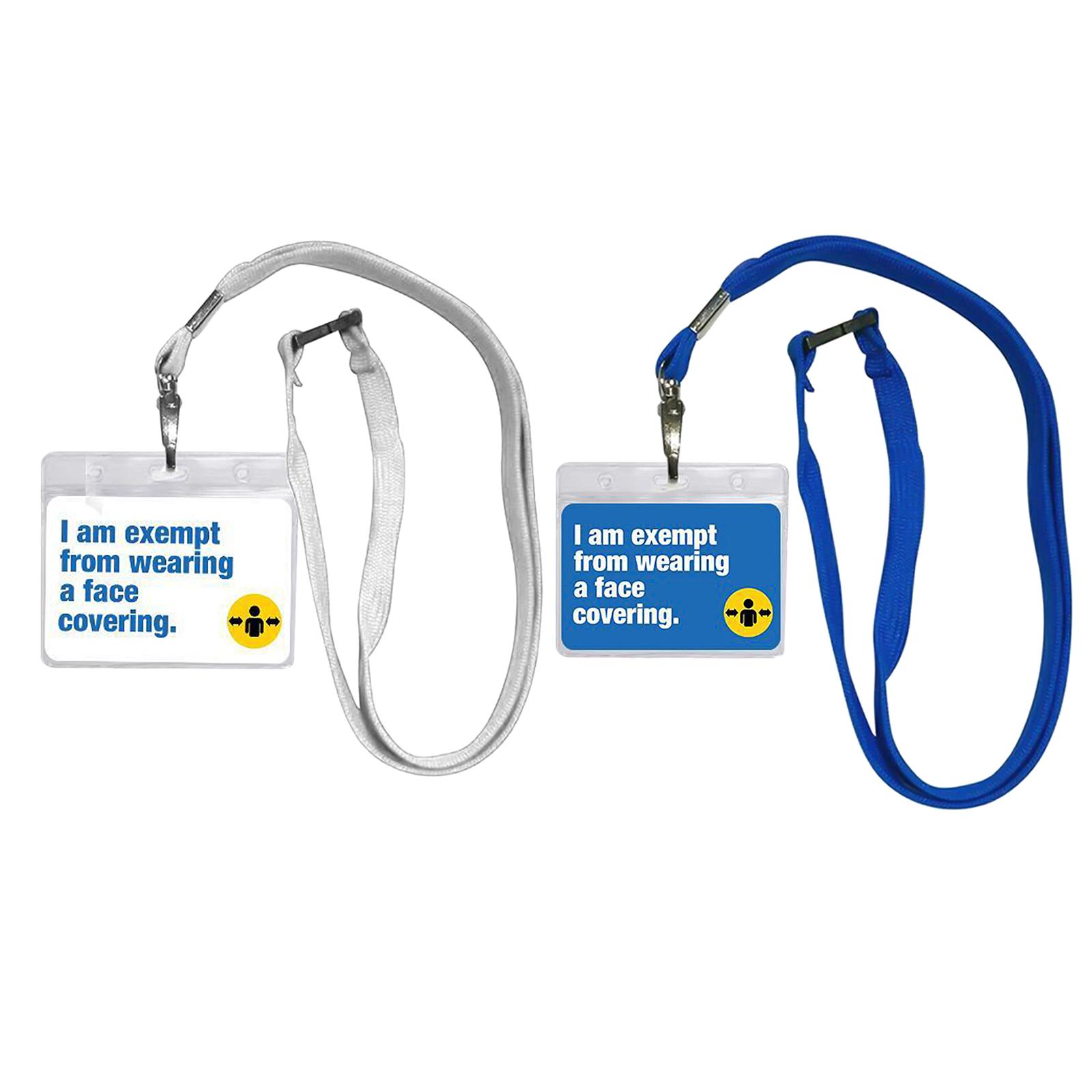 Travel ID Card Mask Exempt Card Indicate Work Card Holder  white