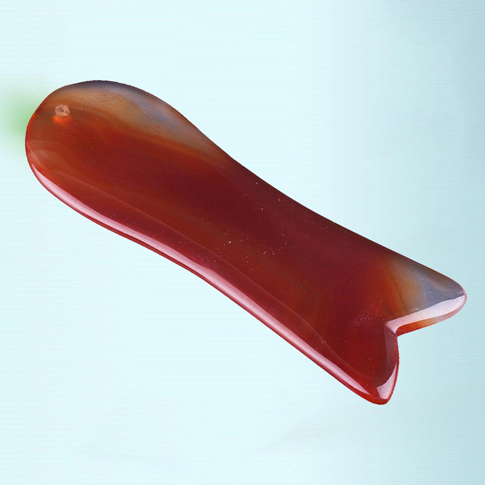Red Jade Roller Gua Sha Scraping Massage Face Facial Tool Shape 03