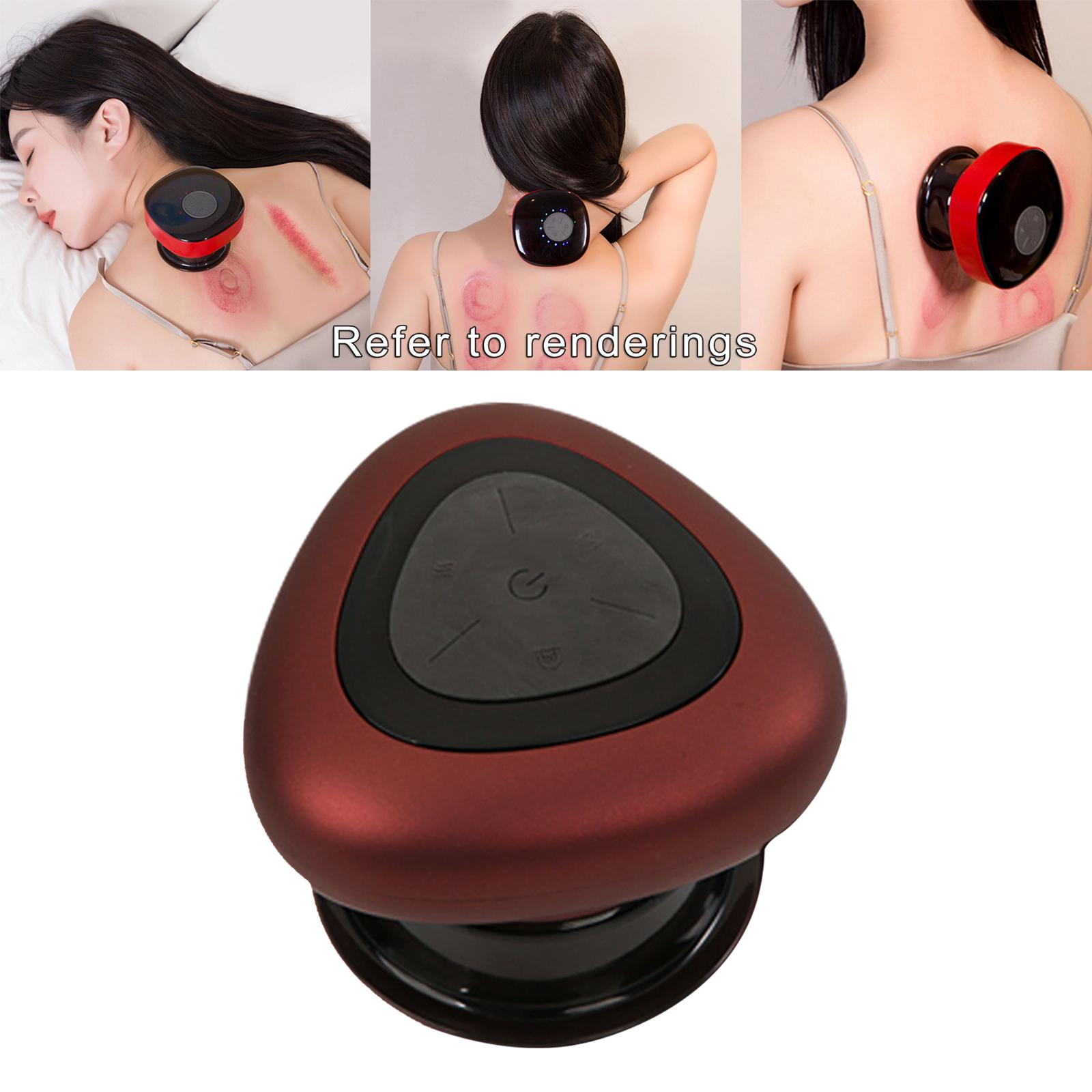 Electric Cupping Massage Heating Scraping Massager Red Triangle 4 Gears