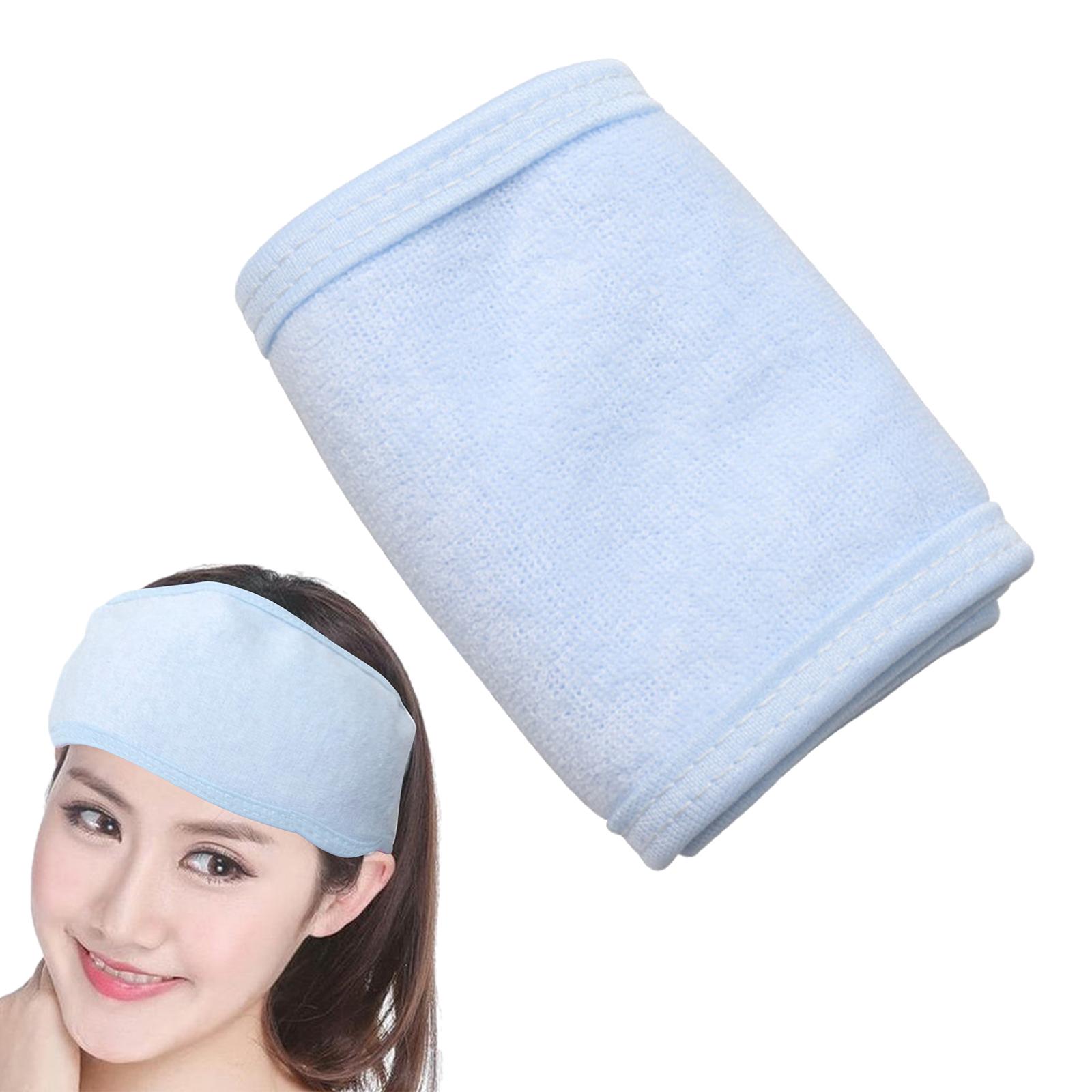 2xSPA Facial Headband Adjustable Head Band Washing Women Make up Bath Blue
