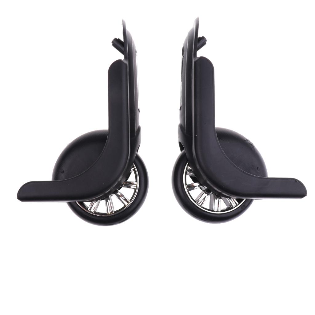 Couple of Luggage Repair Caster Wheels Replacement for Suitcase Black D005
