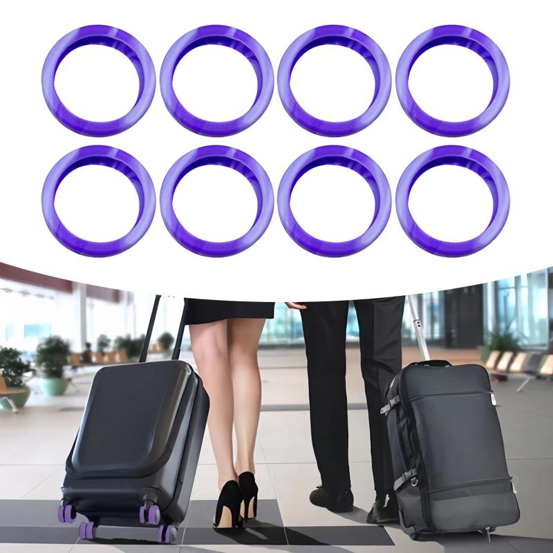 8Pcs Luggage Wheel Covers Prevents Scratches Suitcase Wheel Protector Covers Purple