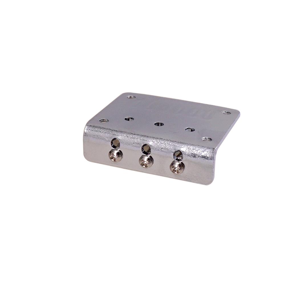 3 String Guitar Roller Saddle Bridge Tailpiece Bridge Plate Parts Silver