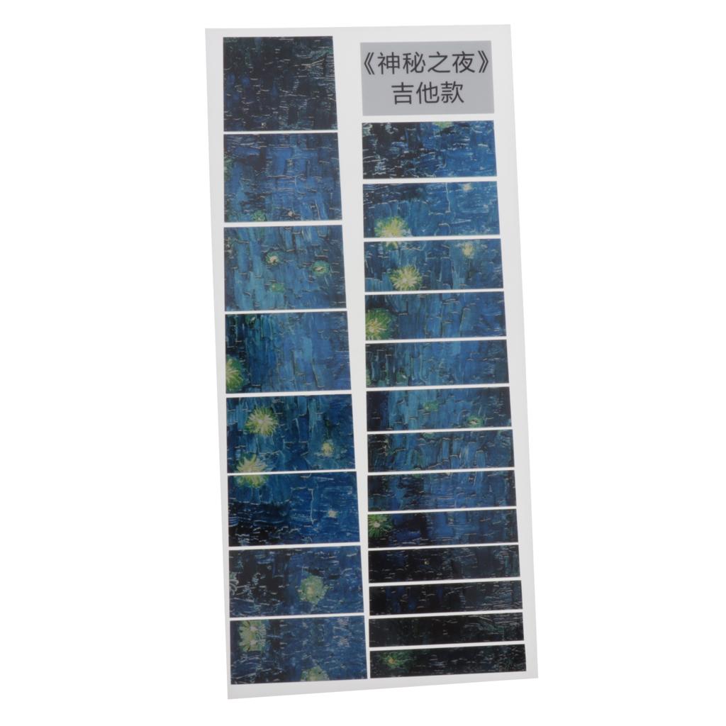 Novelty Guitar Inlay Sticker Fretboard Marker Fret Decal 22x16cm Night2