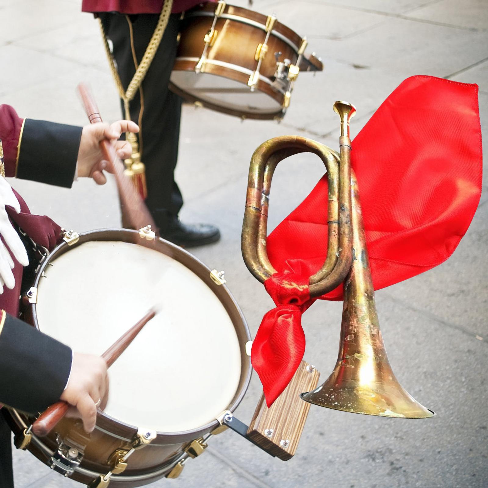 Scouting Trumpet Bugle with Mouthpiece Marching Bugle for Beginner Band Retro